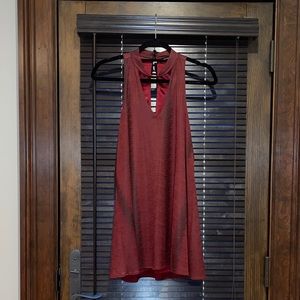 Olivaceous Dark Red Snake Skin Dress